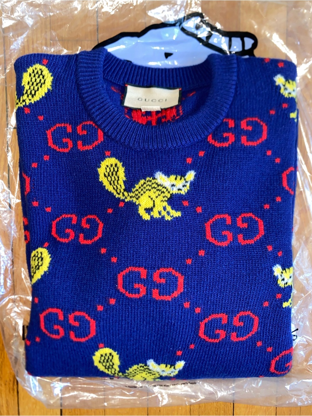 Gucci monogram freya hartas GG wool sweater Sz (XXXL)